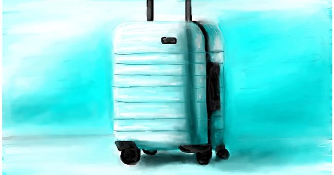 Drawing of Suitcase by Mia