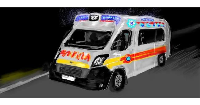 Drawing of Ambulance by Labyrinth