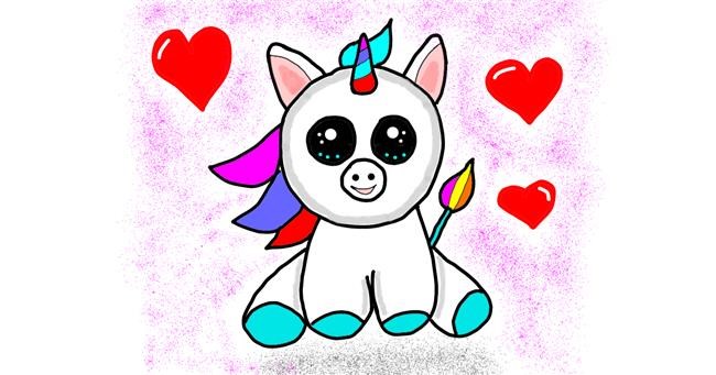 Drawing of Unicorn by Zerous 👩‍🎤