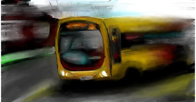 Drawing of Bus by Mia