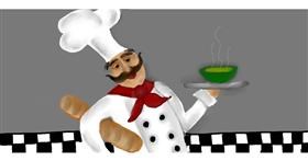 Drawing of Chef by Sunzee