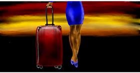 Drawing of Suitcase by Eclat de Lune