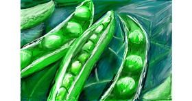 Drawing of Peas by Mia