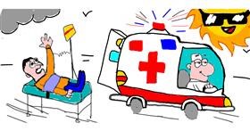 Drawing of Ambulance by eli