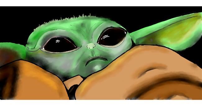 Baby Yoda-Zeichnung von Kim