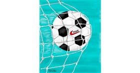Drawing of Soccer goal by GreyhoundMama