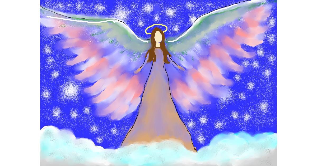 Drawing of Angel by Debidolittle