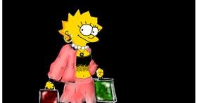 Drawing of Lisa Simpson by Eclat de Lune