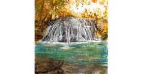 Drawing of Waterfall by KayXXXlee