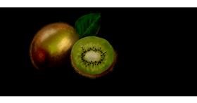 Drawing of Kiwi fruit by Annie