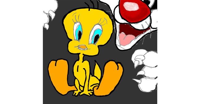 Drawing of Tweety Bird by Michelle