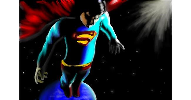 Drawing of Superman by Wizard