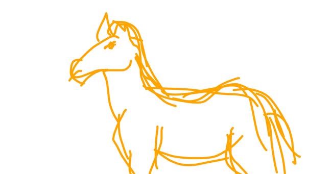 Drawing of Horse by Green Crow