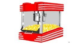 Popcorn-Zeichnung von flowerpot