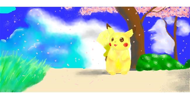 Drawing of Pikachu by Pinky