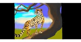 Drawing of Cheetah by DebbyLee
