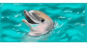 Drawing of Dolphin by Debidolittle