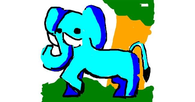 Drawing of Elephant by cookie karr