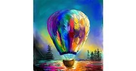 Drawing of Hot air balloon by KayXXXlee