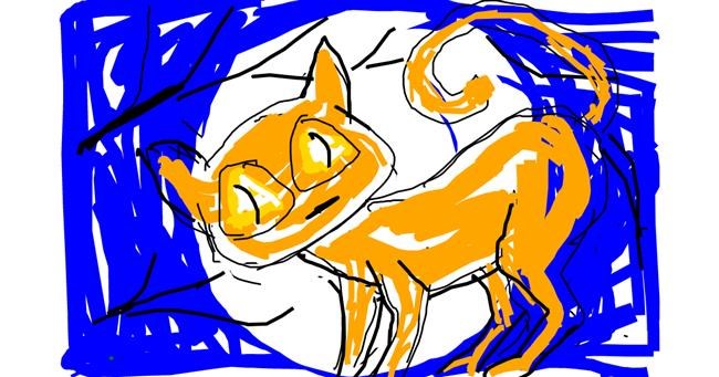 Drawing of Cat by Anonymous