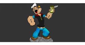 Drawing of Popeye by Chaching