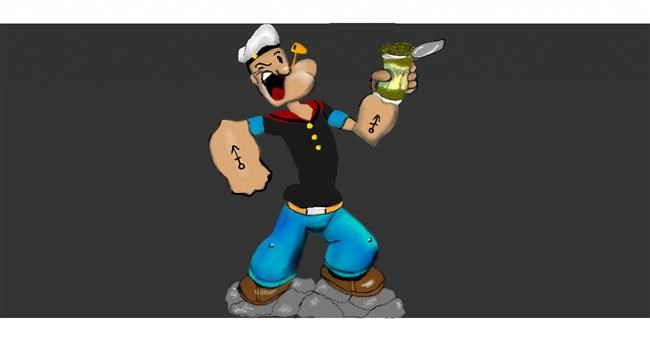 Drawing of Popeye by Chaching