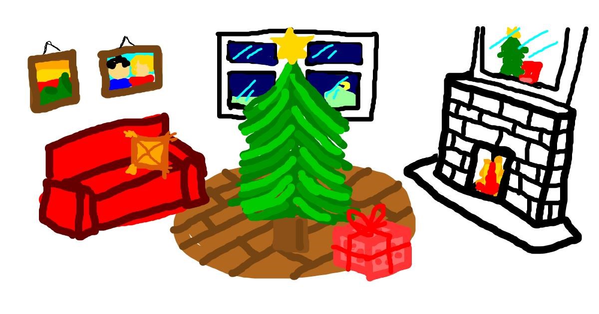 Drawing of Christmas tree by Rosa