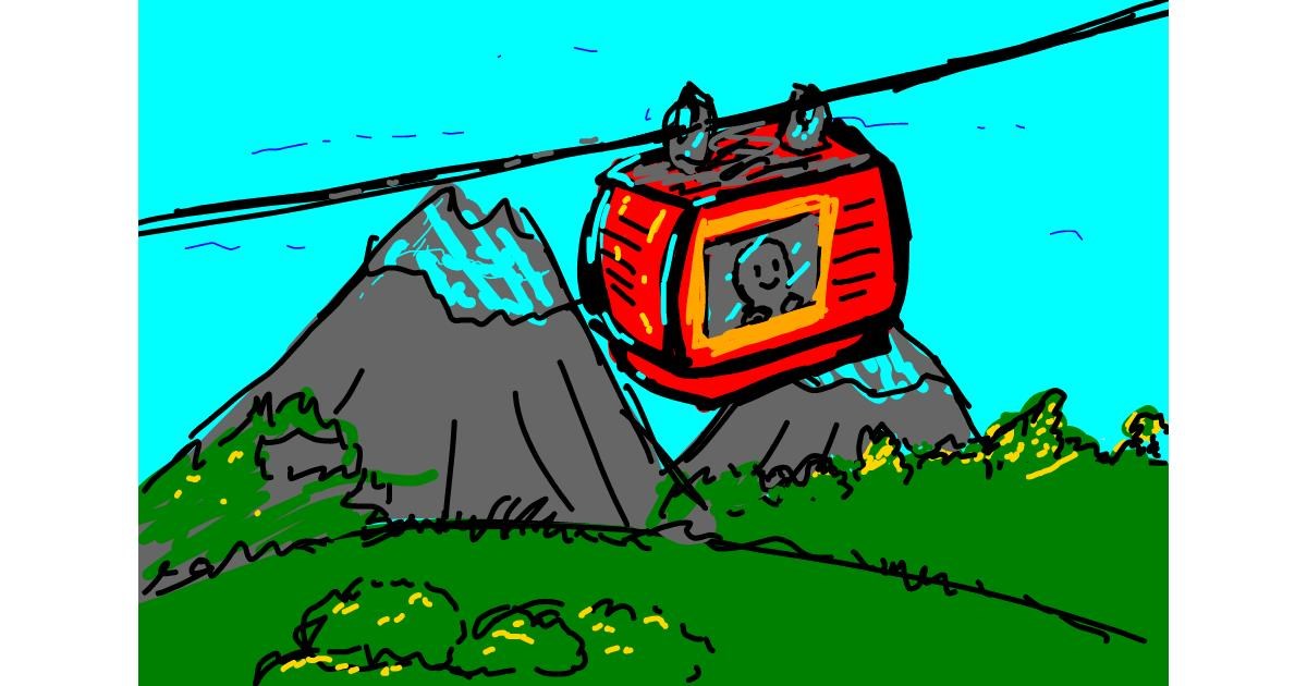 Drawing of Cable car by Mat