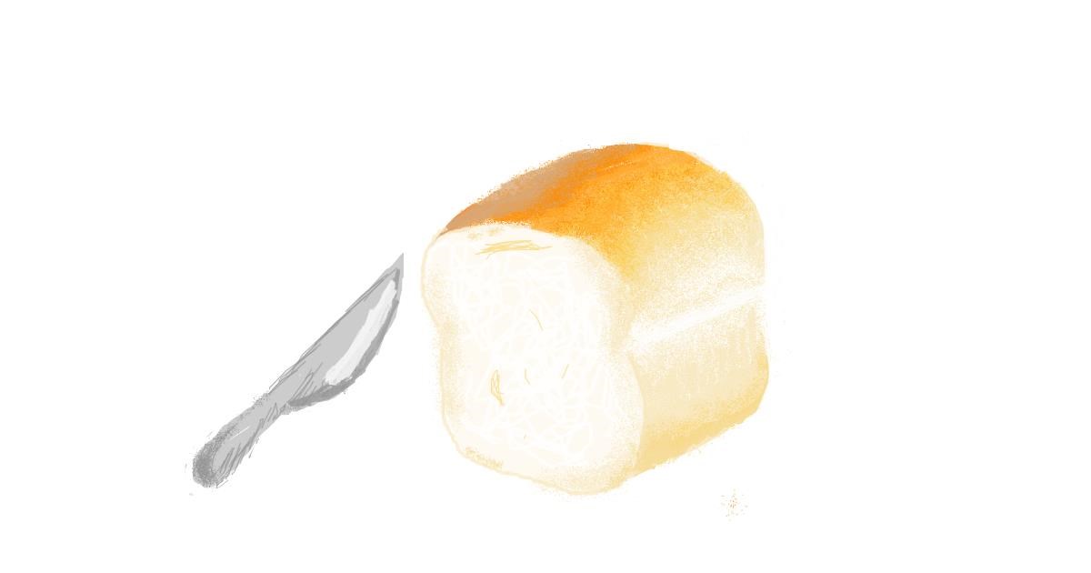Drawing of Bread by coconut