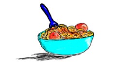 Drawing of Spaghetti by Ginger