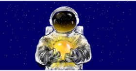 Drawing of Astronaut by Eclat de Lune