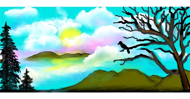 Drawing of Cloud by Debidolittle