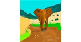 Elefant-Zeichnung von TedsNan