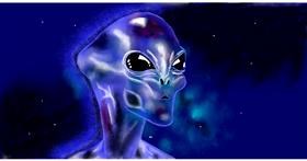 Drawing of Alien by Eclat de Lune