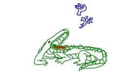 Drawing of Alligator by Trenchman