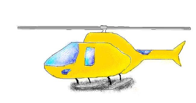 Drawing of Helicopter by coconut