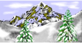Drawing of Mountain by Eclat de Lune