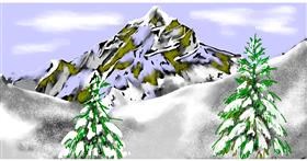 Berg-Zeichnung von Eclat de Lune