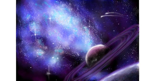 Drawing of Saturn by RadiouChka