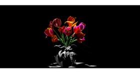 Drawing of Tulips by Chaching