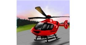 Drawing of Helicopter by Muni