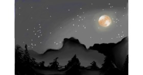 Drawing of Moon by Ara