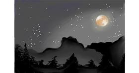 Drawing of Moon by Ara
