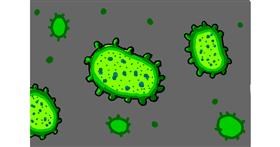 Drawing of Bacteria by Mat