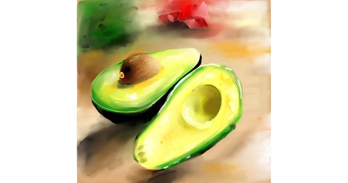 Drawing of Avocado by Aastha