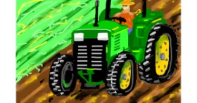 Drawing of Tractor by Swimmer
