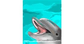 Drawing of Dolphin by GreyhoundMama