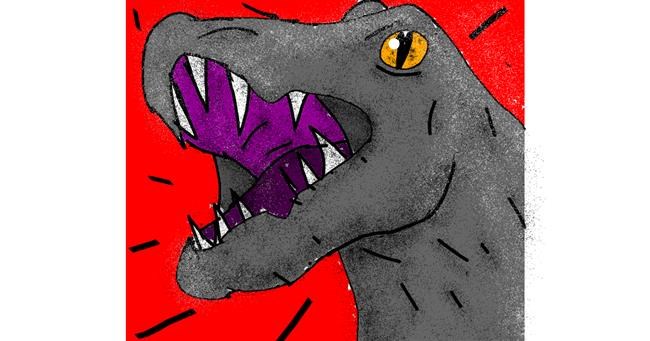 Drawing of Dinosaur by Data