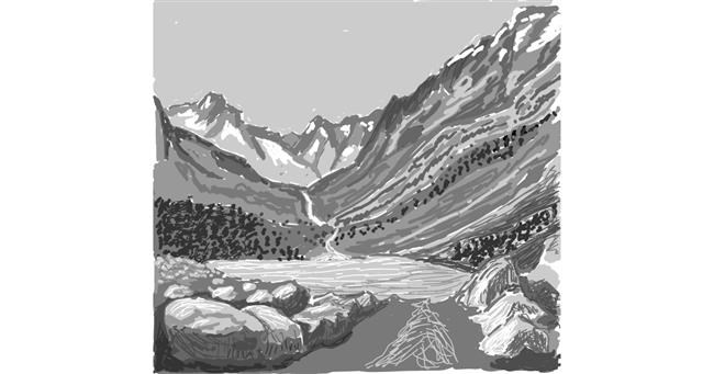 Drawing of Mountain by Coyote