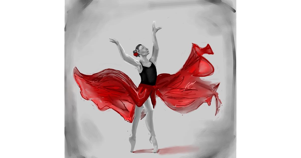 Drawing of Ballerina by Rose rocket